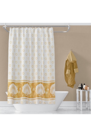 Banyo Perdesi 1x100x200 Tek Kanat Duş Perdesi Halka Hediyeli 4910 Beyaz Beyaz