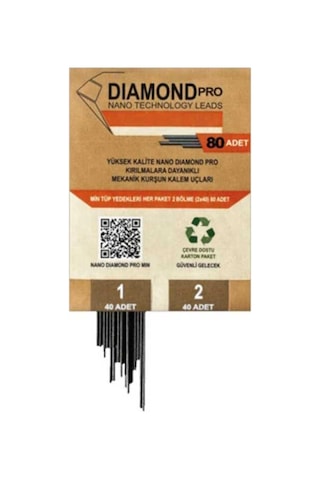 Uni Nano Diamond Pro 2b 0,5 Kalem Ucu Yedeği Refill 80 Li 1 Adet