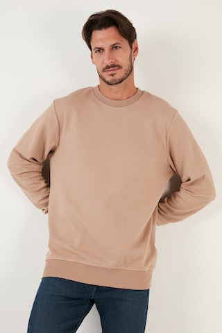 Buratti Pamuklu Bisiklet Yaka Regular Fit Basic Erkek Sweat 5905521 Vizon