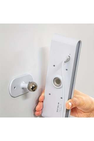 Fastbuy Gvtco Beyaz 2 Adet Led Duvar Lambası Şarj Edilebilir 3 Renk 360 Derece Dönebilir Aydınlatma Ürünü Beyaz