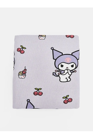Karışık Kuromi Baskılı Tek Kişilik Kız Çocuk Pike Takımı Çok Renkli