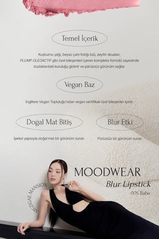 Muzigae Mansion Moodwear Blur Lipstick 005 Babe