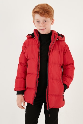 Lela Içi Peluş Astarlı Çıkarılabilir Kapüşonlu Şişme Erkek Çocuk Mont 5763038 Kırmızı