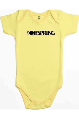 Zepplin Giyim The Offspring Text Sarı Bebek Body Zıbın