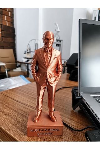 Çalışma Masası Ve Kitaplık İçin Dekoratif 15 Cm Atatürk Heykeli Modern Hediyelik Ürün