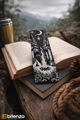 Gece Kampı Temalı Kitap Ayracı