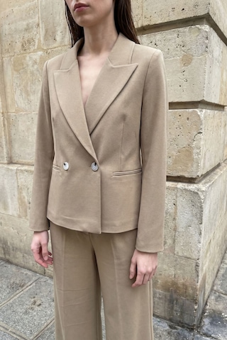 Hiccup My Fashıon Şal Yakalı Düğmeli Blazer Ceket Deve Kahvesi