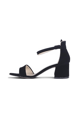 Ayakcenter Byn Ayışığı By38 Süet Siyah Kadın 7 Cm Topuklu Sandalet