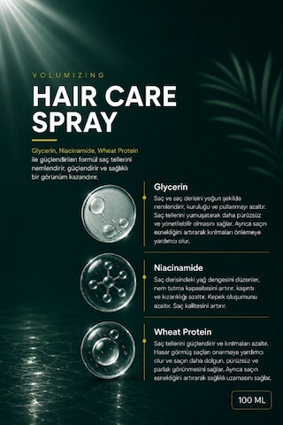 Louvess Glycerin Niacinamide Wheat Protein İçerikli Hacimlendirici Saç Bakım Spreyi 100 ML