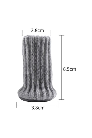 24 Adet Örme Sandalye Ayağı Çorapları Mobilya Masa Ayakları Gri Diğer