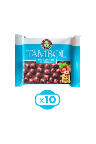 Kahve Dünyası Tambol Tam Fındıklı Sütlü Çikolata 10 x 77 G