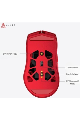 M259 Alüminyum Magnezyum Alaşımlı Oyuncu Mouse, Pixart Paw3395 Optik Sensör, 26000 Dpı 2.4ghz / Usbc Diğer