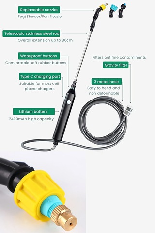 Prohummer PH230 Mini Şarjlı Sulama Ve İlaçlama Makinesi