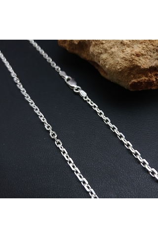 925 Ayar Gümüş Forsa Model Zincir Kolye 2.5 Mm