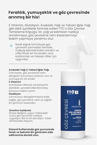 Tto-x Göz Çevresi Köpük Şampuanı Yoğun Nem Ve Göz Çevresi Bakımı
