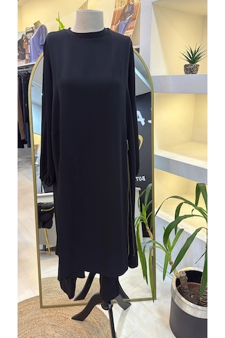 Misswhence Nakış Detaylı Tunik Takım 38028 Siyah Siyah