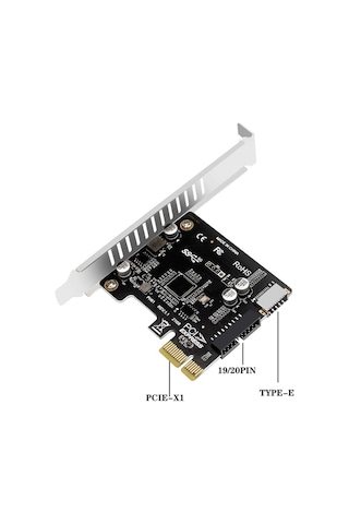 4614 Pci-e Express To Type-e Usb 3.0 19 Pin Vl805 Anakart Ön Pane