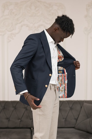 Paul Martin Slimfit İtalyan Yaka Astarlı Torba Cepli Blazer Ceket Lacivert