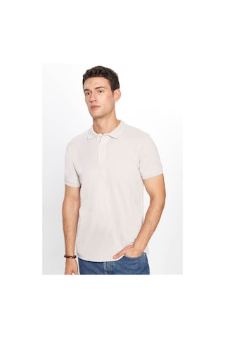 Tudors Erkek Regular Fit Klasik Kesim %100 Pamuk Düz Pike Gri Polo Yaka Tişört-33019 Gri
