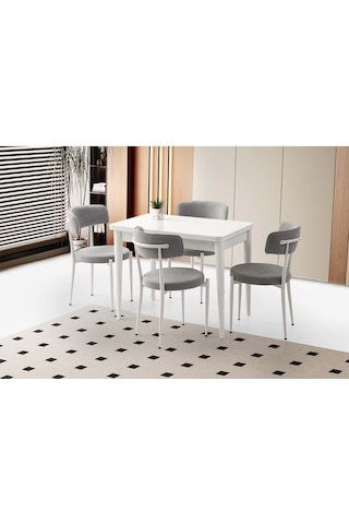 Mobilgen Sadece Masa Beyaz 65+65 Gonca Açılabilir Masa Beyaz