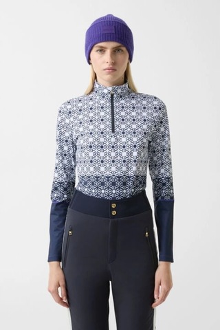 Bogner Sport First Layer Beline Termal Kadın Kayak Içlik İçlik Koyu Mavi-beyaz