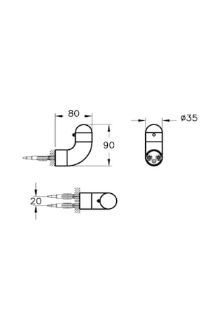 VitrA Liquid A44568 Tekli Askı, Krom Çok Renkli