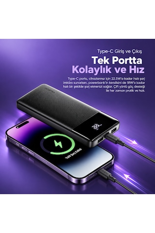 Oraimo 10000 Mah 22.5w Powerbank Opb-7100q Speed Black Siyah - Koyu Gri