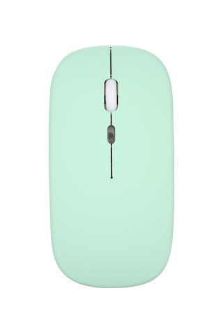 Geeksen 2.4g/bt5.1 Çift Modlu Kablosuz Sessiz Fare - 3 Dpı Ayarı, Şarj Edilebilir, Taşınabilir Açık Yeşil Optik