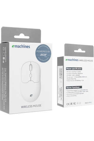 Acer Emachines Eam070 Usb Beyaz 2.4ghz Kablosuz Mouse