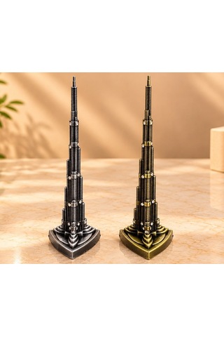 Premium Salon Salonlar Büro Metal Burj Khalifa Dekoratif Gökdelen Maketi