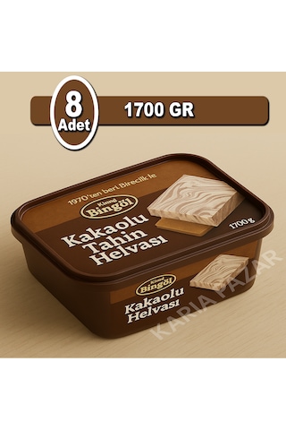 Bingöl Kakaolu Tahin Helvası 1700 G X 8 Kalabalık Sofralar İçin