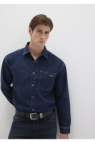 Mavi - Aidan Mavi Black Vintage Indigo Mavisi Jean Gömlek 0210588-90768 Koyu Mavi