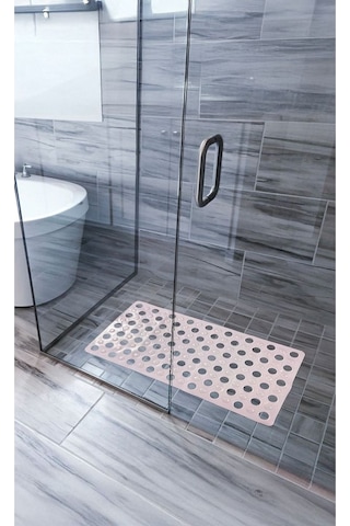 Banyo Paspası Pembe Silikon Kaymaz Vakumlu Duş Paspası Tropikhome Diğer