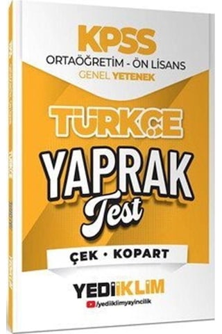 2026 Kpss Ortaöğretim-önlisans Türkçe Çek Kopart Yaprak Test /... 2026 Kpss Ortaöğretim-önlisans Türkçe Çek Kopart Yaprak Test /...