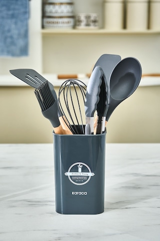 Karaca Zoey 7 Parça Silikon Servis Seti Antrasit