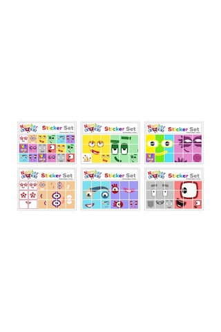Number Blocks Matematik Eğitici Birim Küp Snapcubes Kafa Sticker 108 Adet