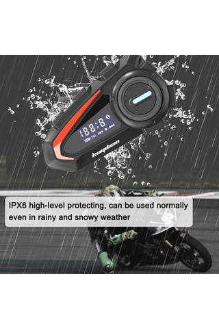 Reedark Kuqıbao Motosiklet Kulaklığı - Bluetooth 5.1, Gürültü Önleyici, Su Geçirmez, 1200mah Pil, 30 Saat Çalışma, Ipx6