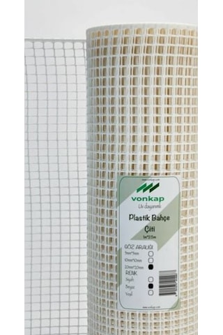 Dekoratif Plastik Bahçe Çiti 1Mt 25Mt - Beyaz