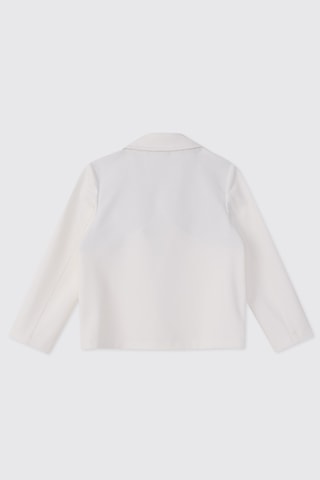 Panço Erkek Çocuk Düğmeli Beyaz Örme Ceket 2611BK22013