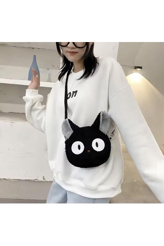 Kawaii Crossbody Peluş Omuz Çanta-2953 Altın