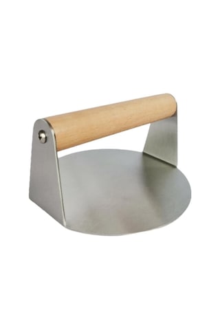 Narkalıp Yuvarlak Ağşap Saplı Hamburger Et Pres Aparatı 14cm