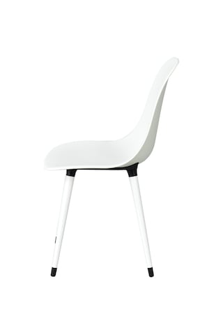 Vilinze Eames Beyaz Ahşap Ayak Plastik Beyaz Sandalye