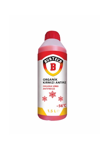 Burtech Organik Kırmızı Antifriz -56 C 1,5 Litre Motor Radyatör Soğutma Sıvısı Pembe