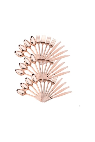 36 Set Tek Kullanımlık Sofra Takımı Plastik Koordinasyonlu Aletler Ve Çoğu Sofra Takımı, Çevre Dekoru, Rose Gold