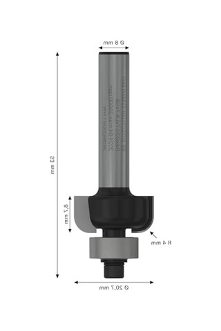 8 Mm Şaftlı 20,7 Mm Profil Freze Ucu