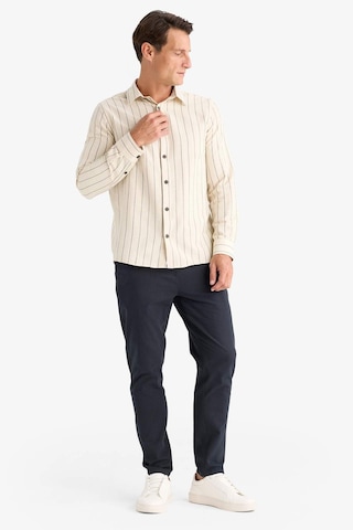 DeFacto %100 Pamuk Keten Görünümlü Yazlık Jogger Pantolon Dar Paça Beli Bağcıklı Lastikli Cepli Z6475AZ25SPAR190