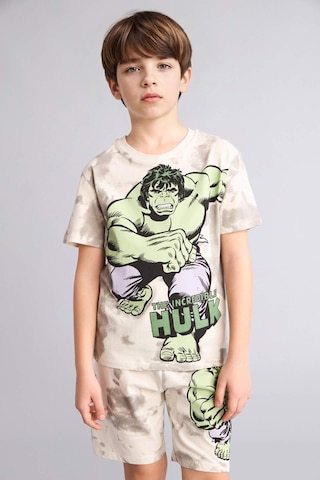 Defacto Marvel Comıcs Regular Fıt 2li Pijama Takımı Erkek Çocuk E0344a826smer188 Ekru-er188