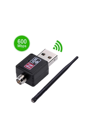 600 Mbps Antenli Wireless Adaptörü Kablosuz Ağ Wi-Fi Adaptör Alıcı