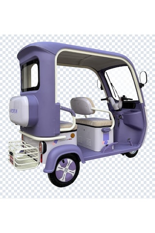 Arora Derya New 1000W 72V 32AH 3 Tekerlekli Elektrikli Motosiklet Mor
