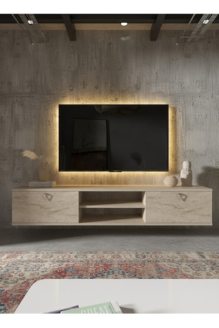 Resital Tv Ünitesi S1835-6 Traverten Traverten